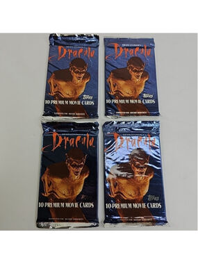 4 Packs - 1992 Topps Bram Stoker’s Dracula Sealed Trading Card Horror Movie
